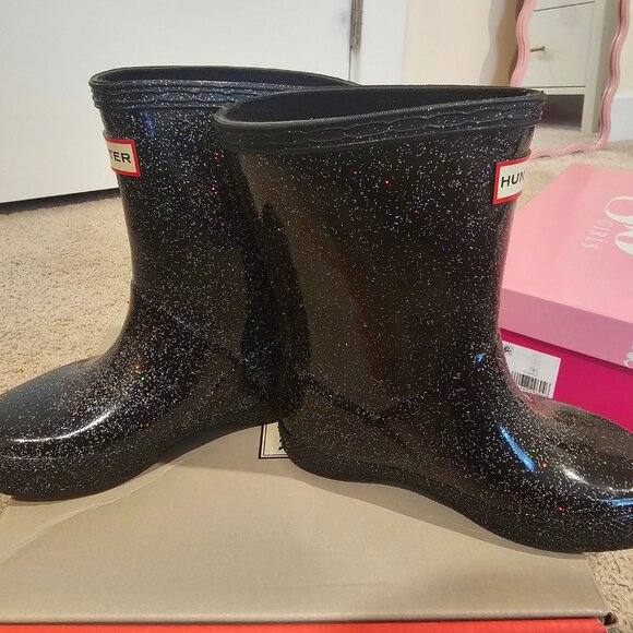 Black with Sparkles Hunter Boots - Picture 6 of 7